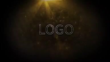 复古金属光感粒子logo标志模板视频的预览图
